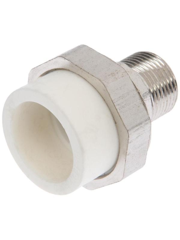 Муфта комбинированная ZEIN, полипропиленовая, американка, наружная резьба, d=32 мм х 3/4