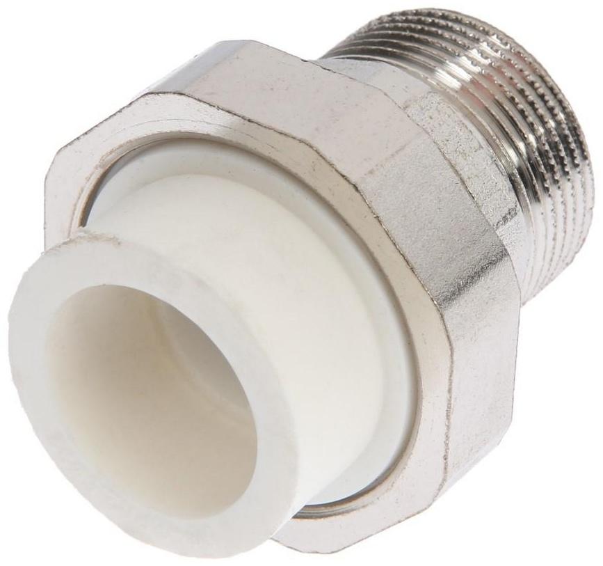 Муфта комбинированная ZEIN, полипропиленовая, американка, наружная резьба, d=32 мм х 1 1/4