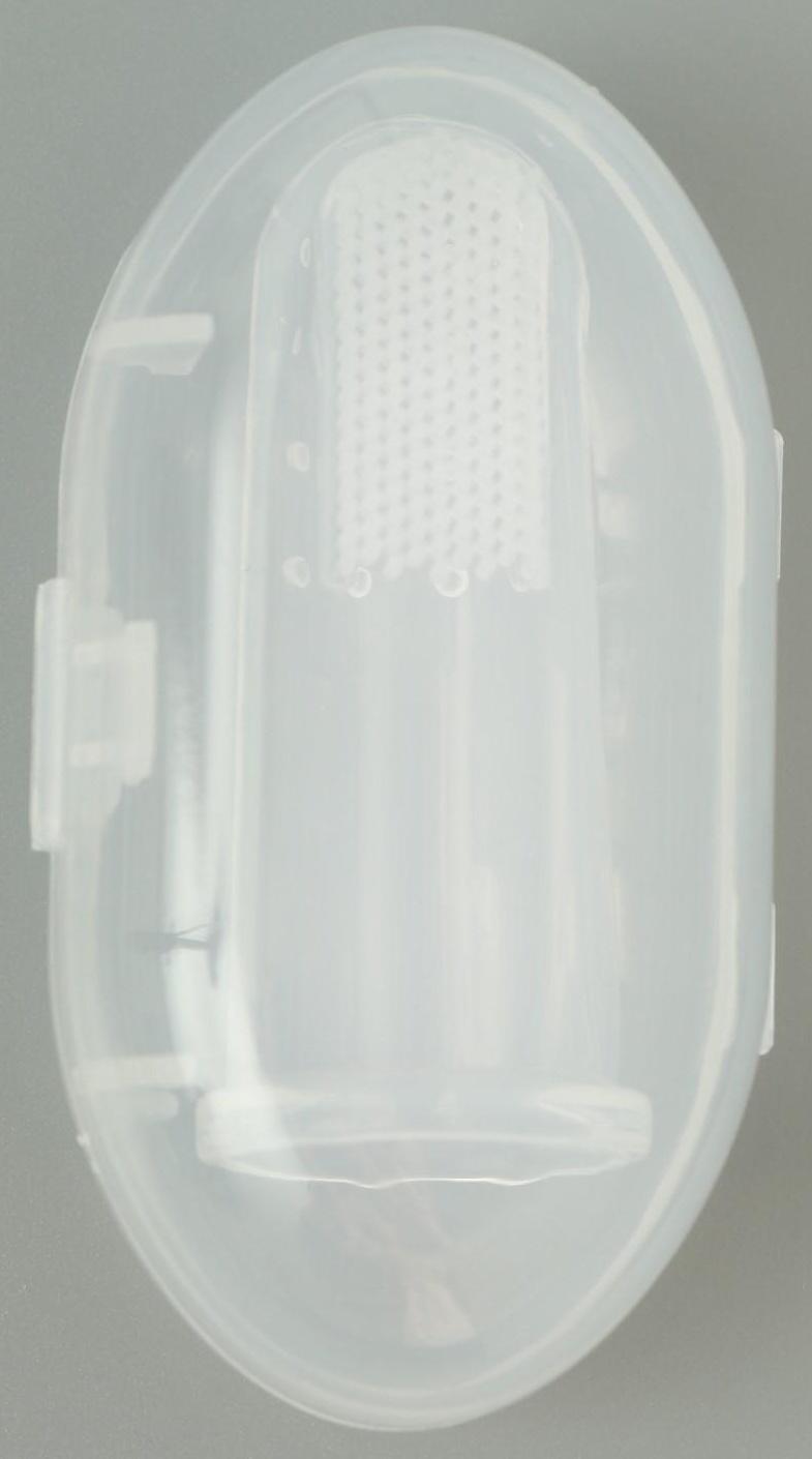 Щётка для чистки зубов животных, 5,5 х 2,5 см, прозрачный контейнер 7 х 4 см