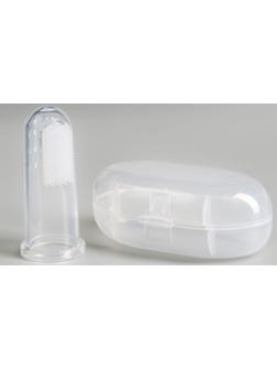 Щётка для чистки зубов животных, 5,5 х 2,5 см, прозрачный контейнер 7 х 4 см