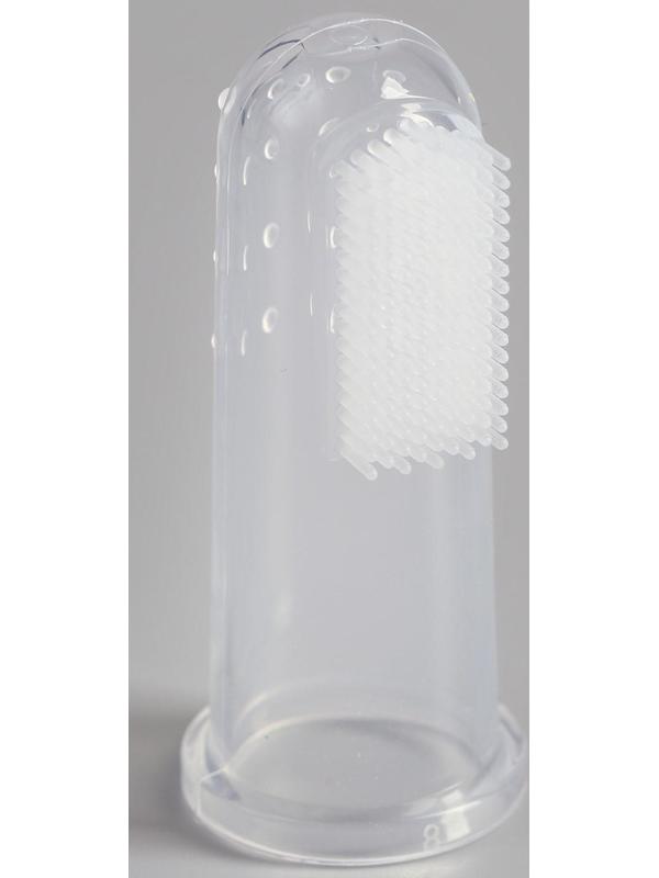 Щётка для чистки зубов животных, 5,5 х 2,5 см, прозрачный контейнер 7 х 4 см