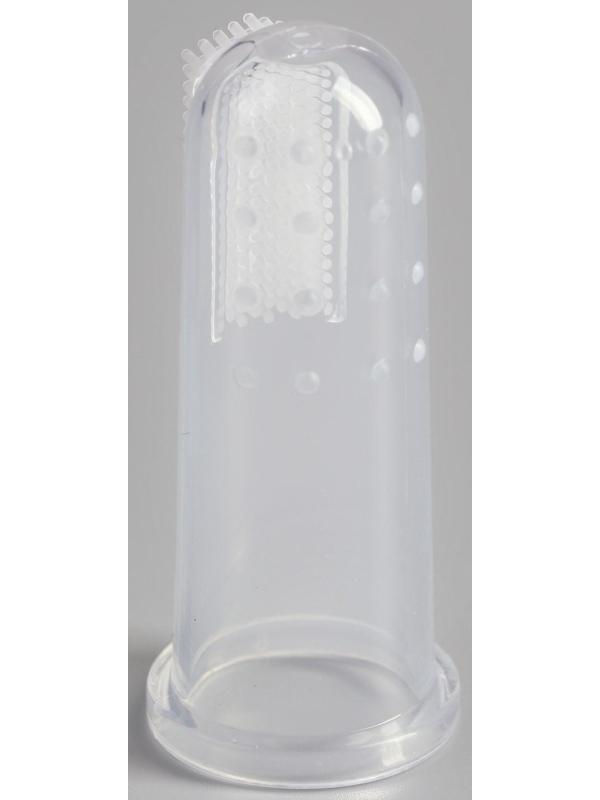 Щётка для чистки зубов животных, 5,5 х 2,5 см, прозрачный контейнер 7 х 4 см