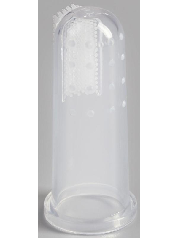 Щётка для чистки зубов животных, 5,5 х 2,5 см, розовый контейнер 7 х 4 см