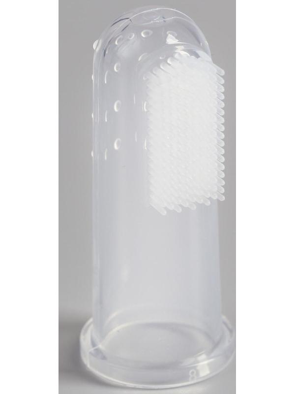 Щётка для чистки зубов животных, 5,5 х 2,5 см, розовый контейнер 7 х 4 см