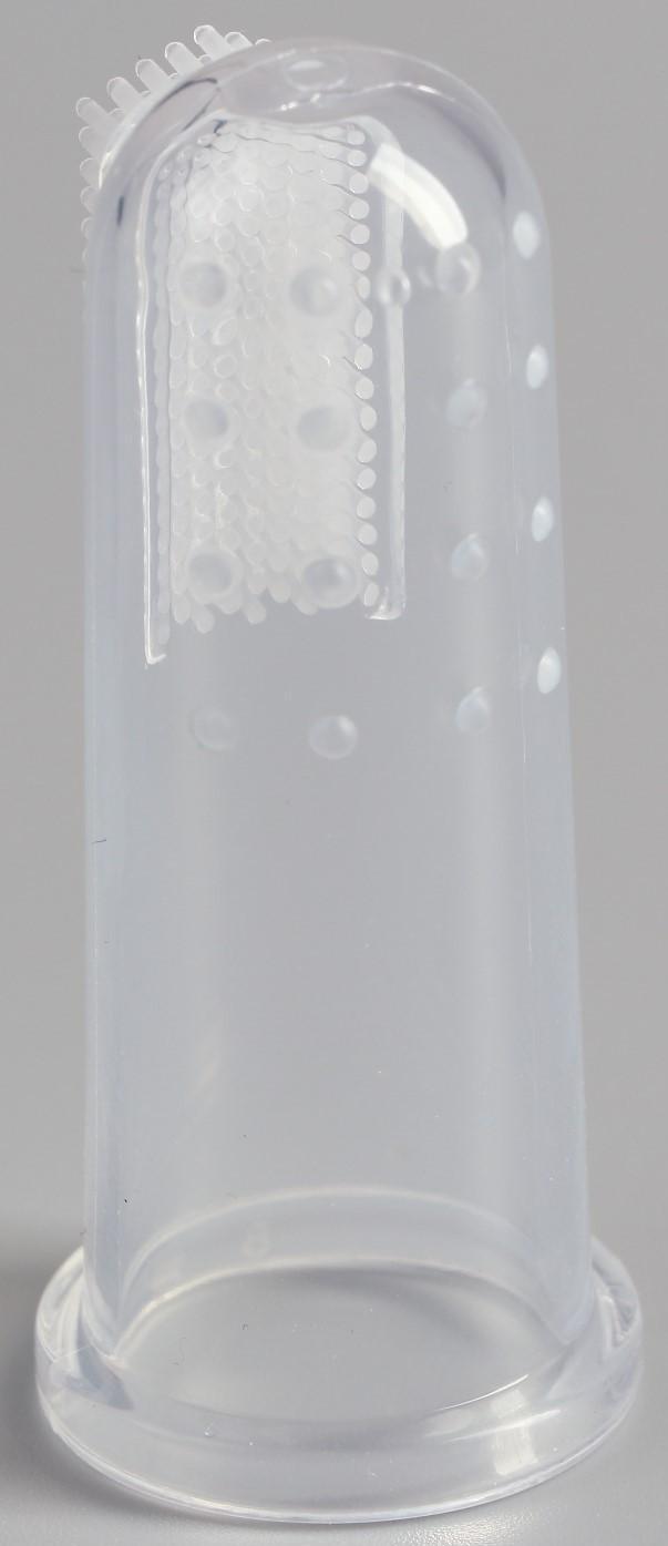 Щётка для чистки зубов животных, 5,5 х 2,5 см, голубой контейнер 7 х 4 см