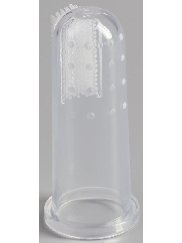 Щётка для чистки зубов животных, 5,5 х 2,5 см, голубой контейнер 7 х 4 см