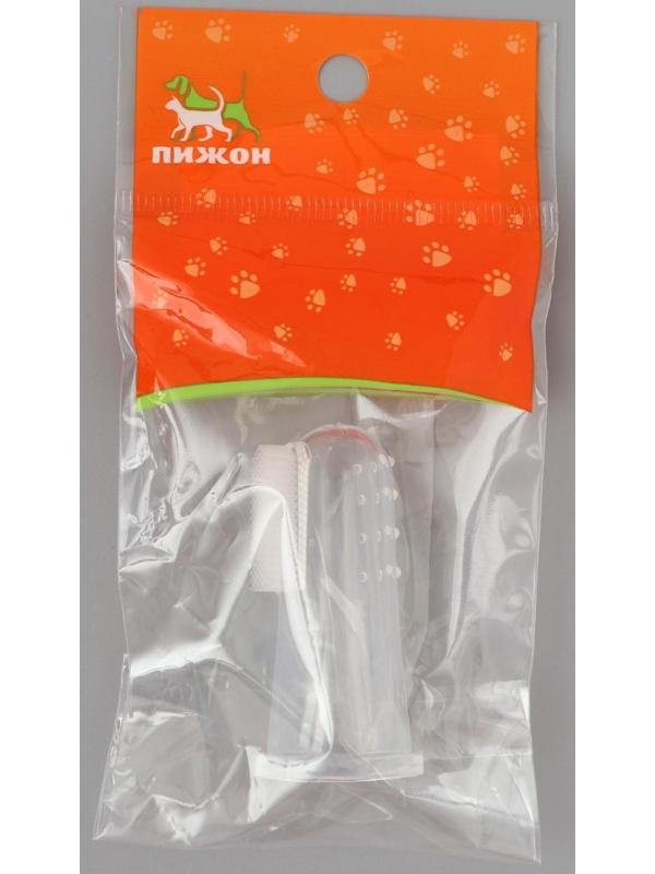 Щётка для чистки зубов животных, 5,5 х 2,5 см, голубой контейнер 7 х 4 см