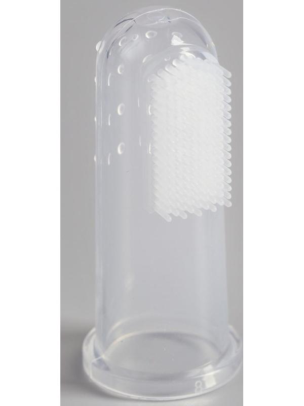 Щётка для чистки зубов животных, 5,5 х 2,5 см, голубой контейнер 7 х 4 см