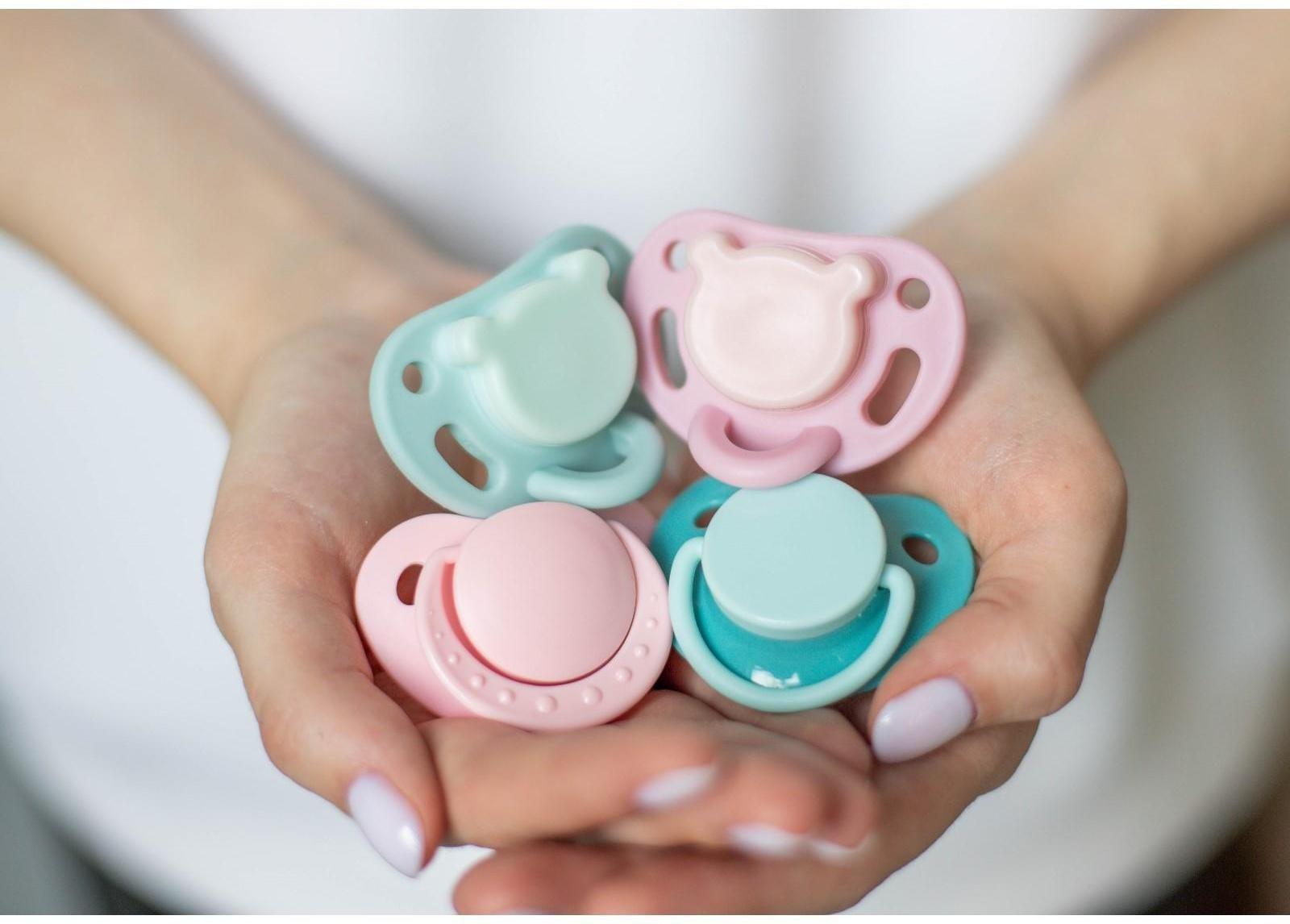 Пустышка ортодонтическая, силикон, от 0 - 3 мес., цвет розовый