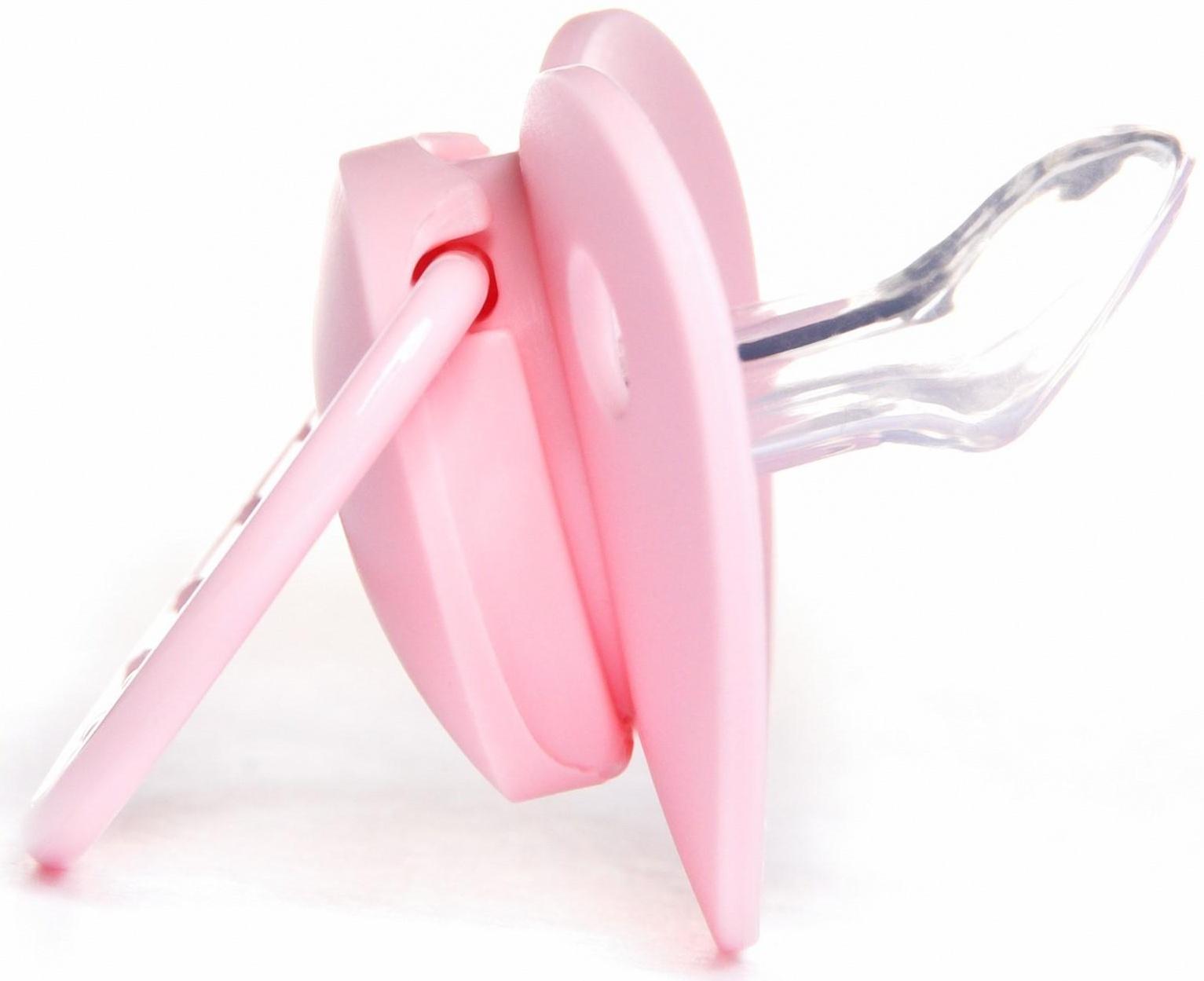 Пустышка ортодонтическая, силикон, от 0 - 3 мес., цвет розовый