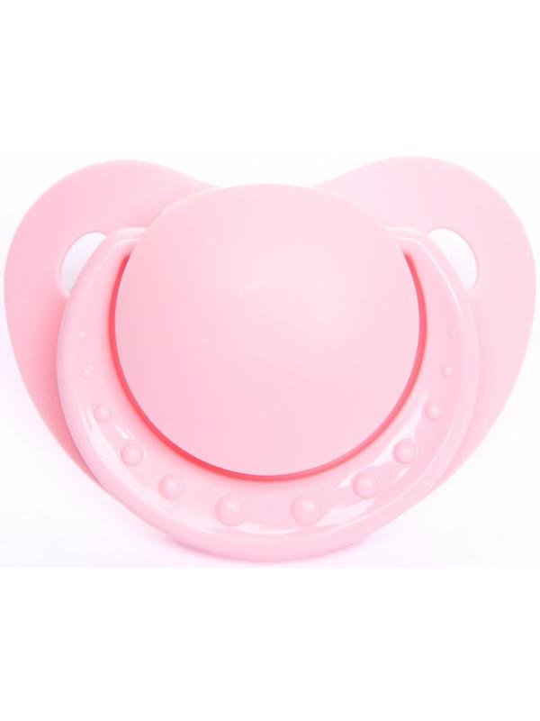 Пустышка ортодонтическая, силикон, от 0 - 3 мес., цвет розовый