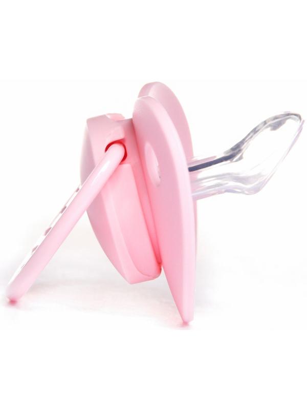 Пустышка ортодонтическая, силикон, от 0 - 3 мес., цвет розовый