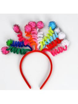Карнавальный ободок «Бомбошки», цвета МИКС