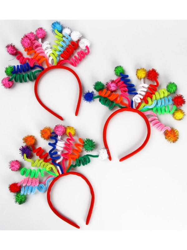 Карнавальный ободок «Бомбошки», цвета МИКС