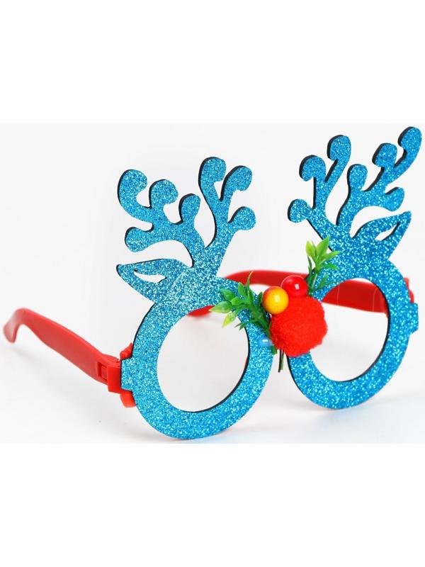 Карнавальные очки «Узор», цвет голубой