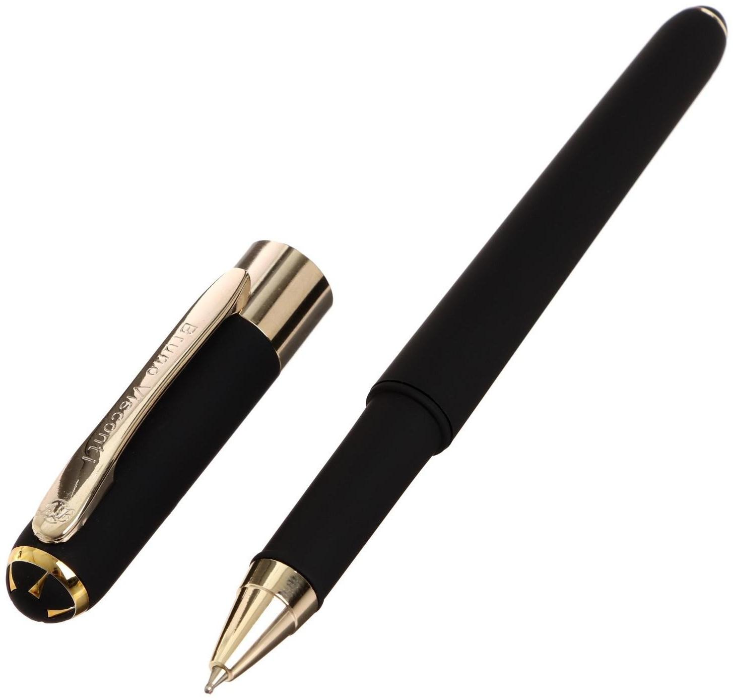 Ручка шариковая BrunoVisconti. Monaco, узел 0.5 мм, стержень синий, корпус чёрный