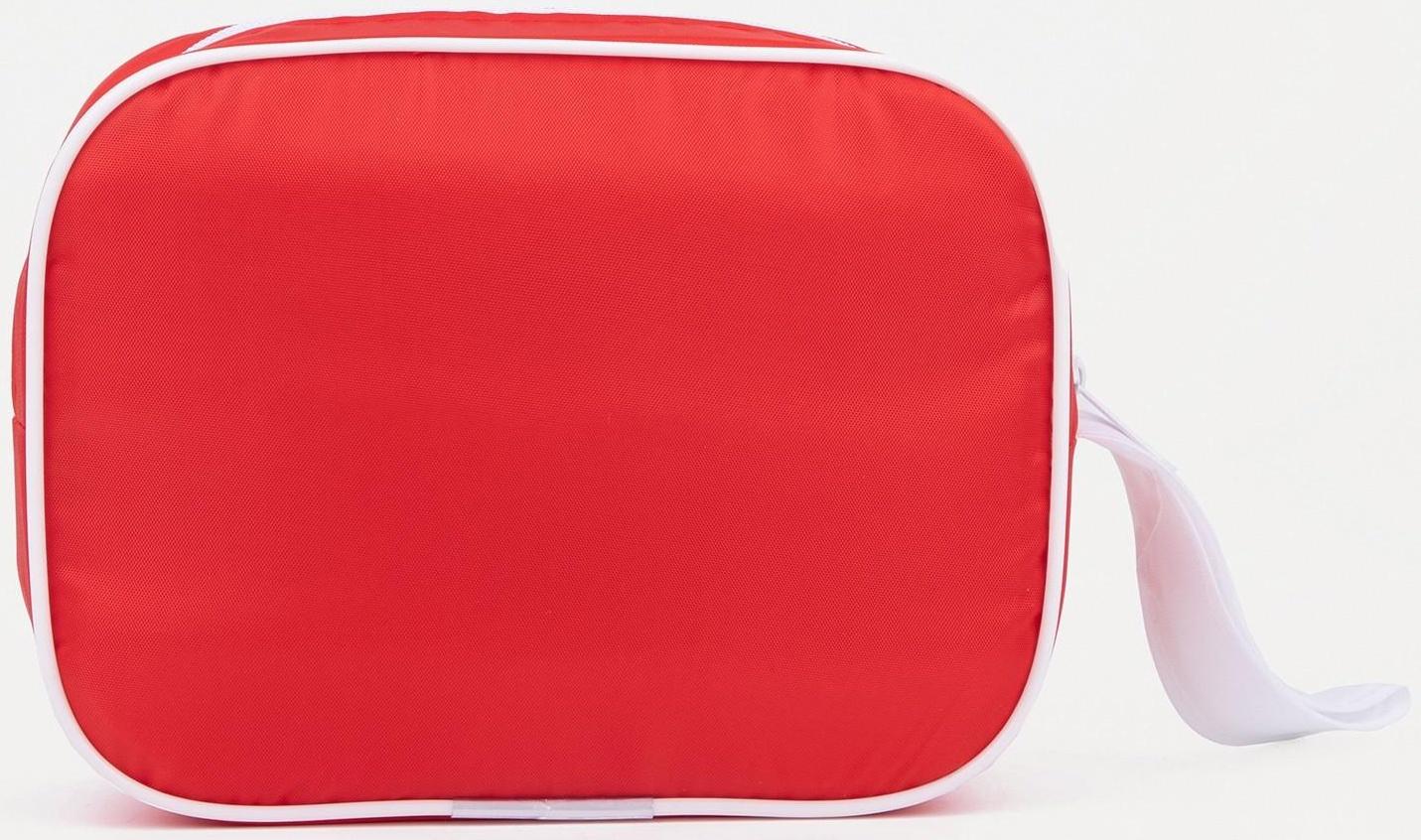 Косметичка на молнии, цвет красный