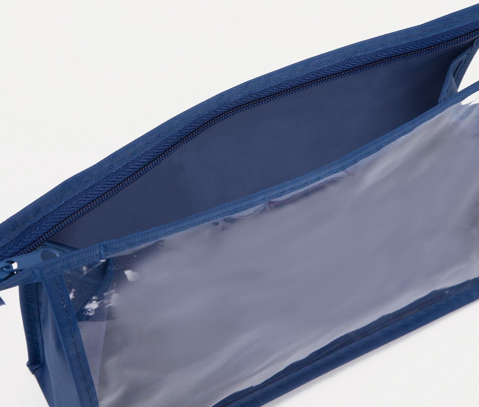 Косметичка на молнии, цвет синий