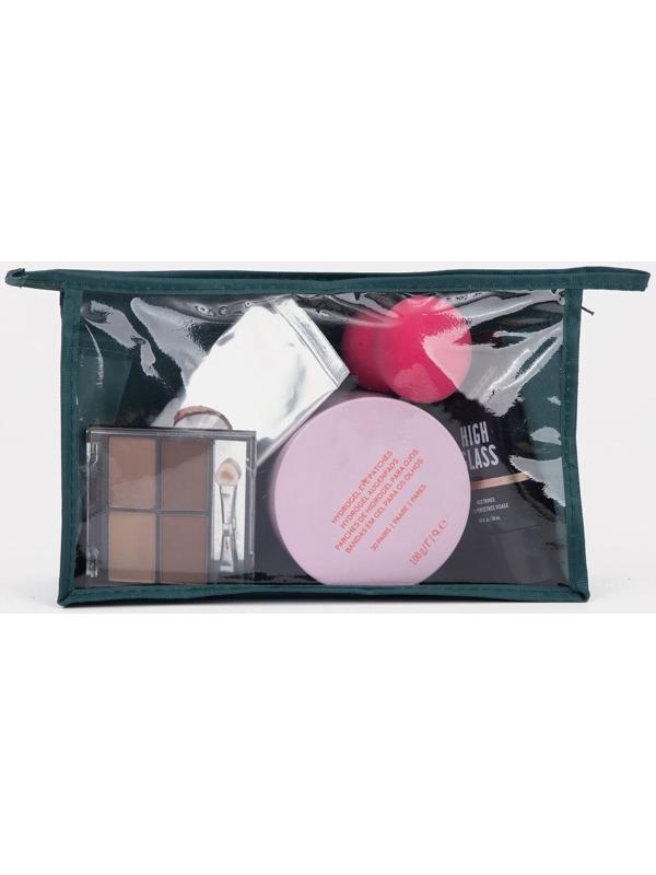 Косметичка на молнии, цвет зелёный