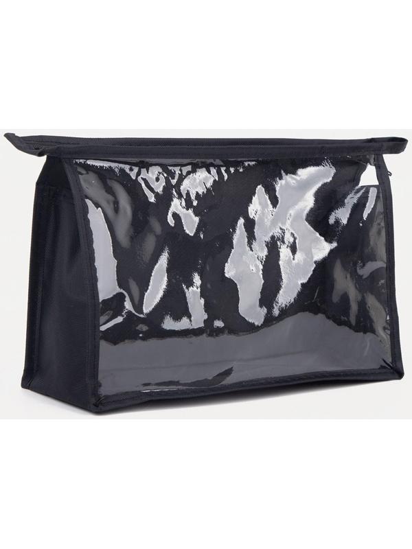 Косметичка на молнии, цвет чёрный