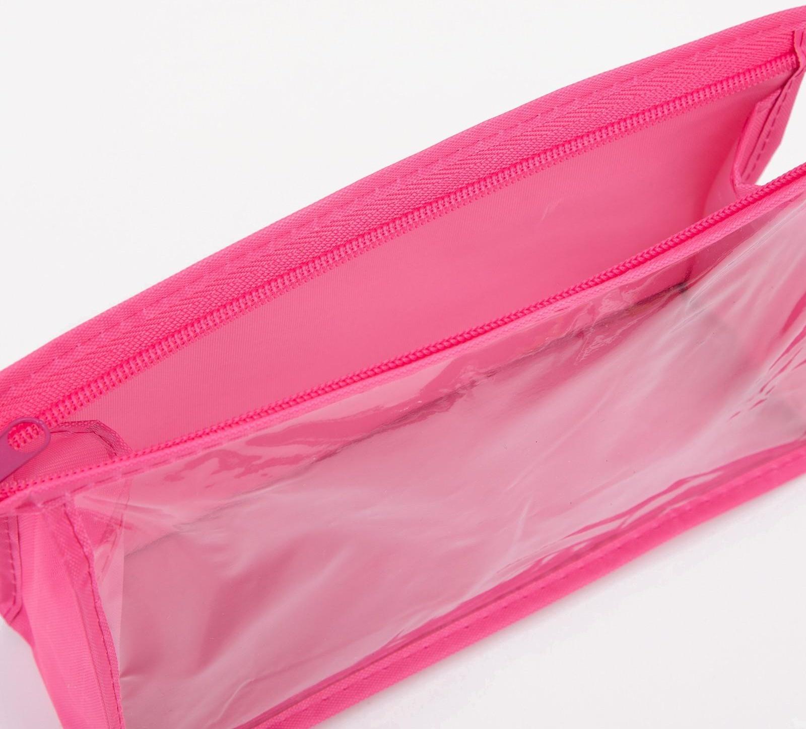 Косметичка на молнии, цвет розовый
