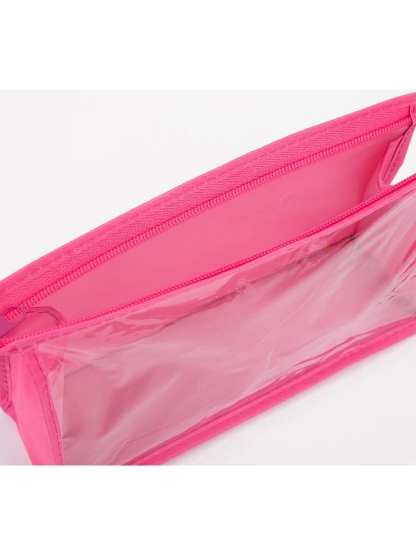 Косметичка на молнии, цвет розовый
