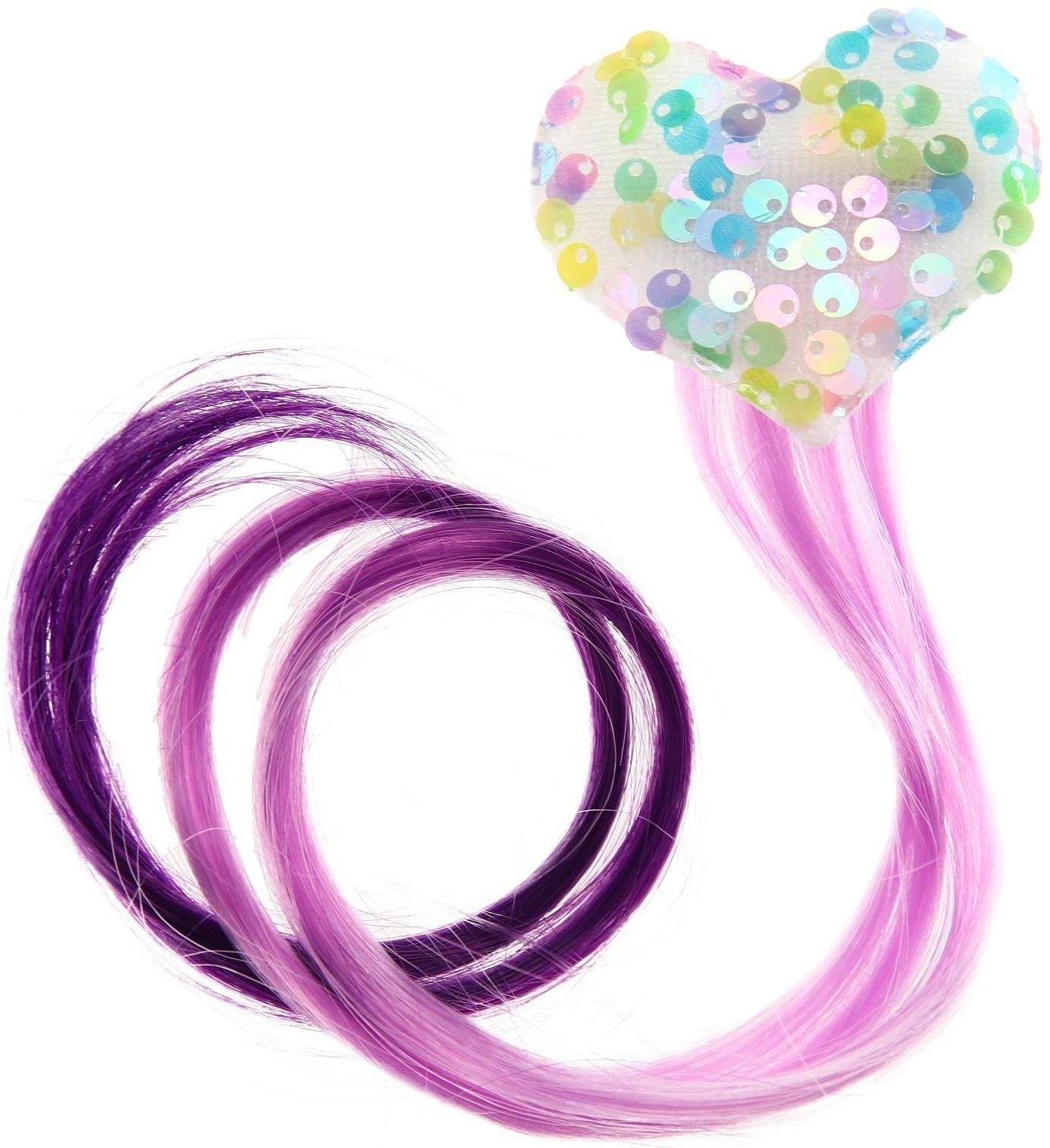 Прядь для волос на заколке 