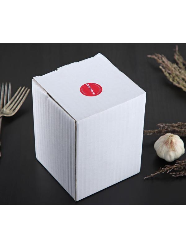 Ступка с пестиком из камня Доляна «Мрамор», 10×8 см, цвет белый