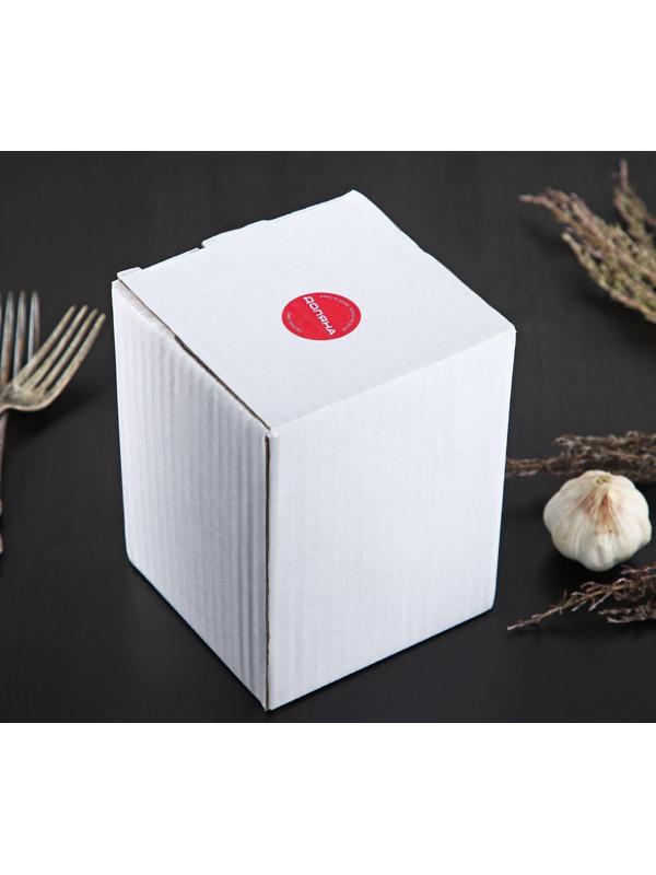 Ступка с пестиком из камня Доляна «Мрамор», 10×8 см, цвет серый