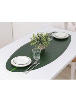 Дорожка для стола «Лист», 106×46 см, цвет зелёный