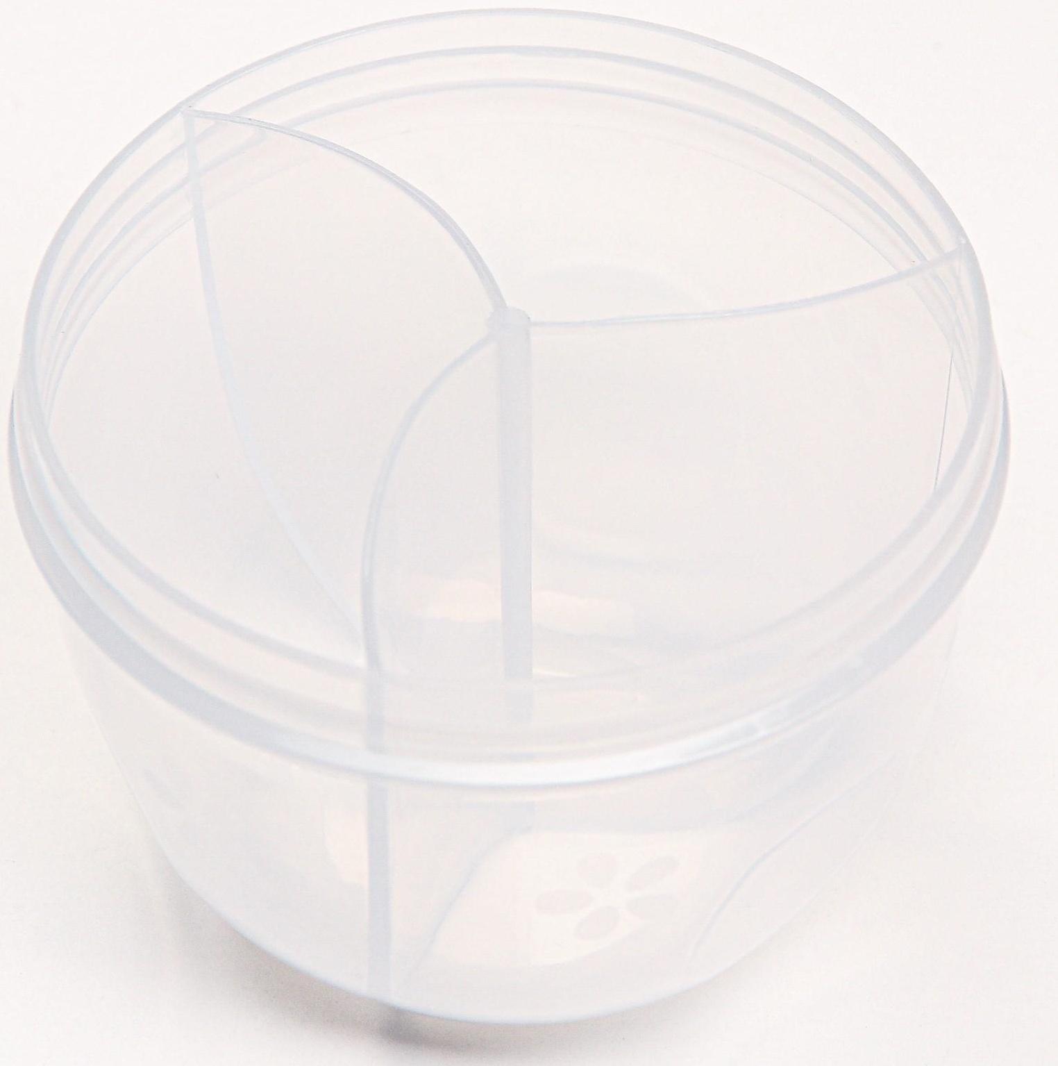 Контейнер для хранения детского питания, 3 секции, 9,2х8,8х8см, цвет розовый