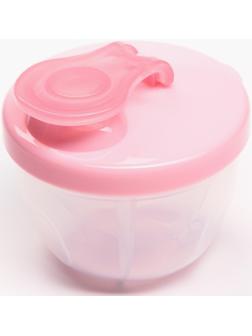 Контейнер для хранения детского питания, 3 секции, 9,2х8,8х8см, цвет розовый