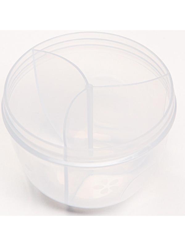 Контейнер для хранения детского питания, 3 секции, 9,2х8,8х8см, цвет розовый