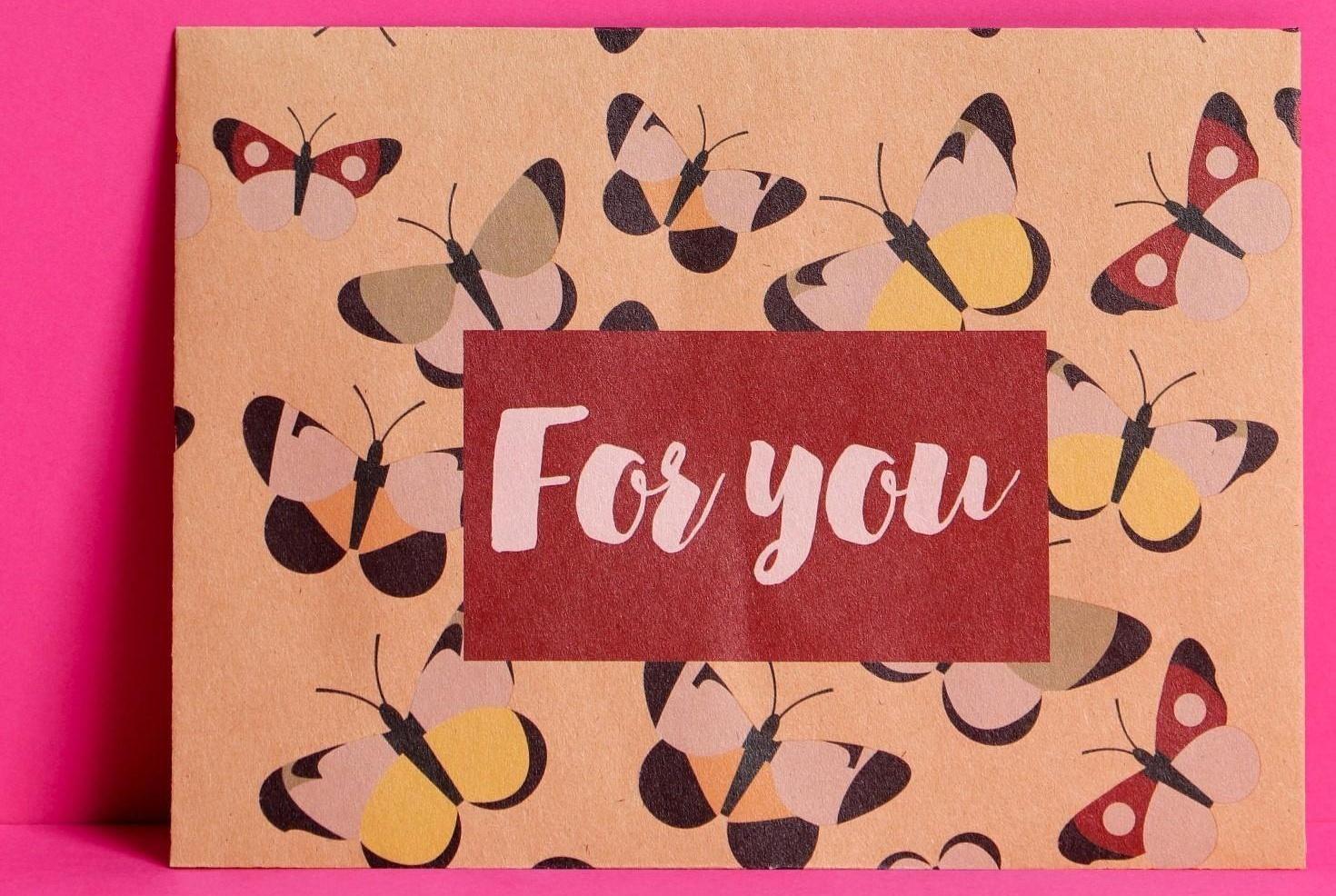 Конверт подарочный «For you», 11.5 × 16 см