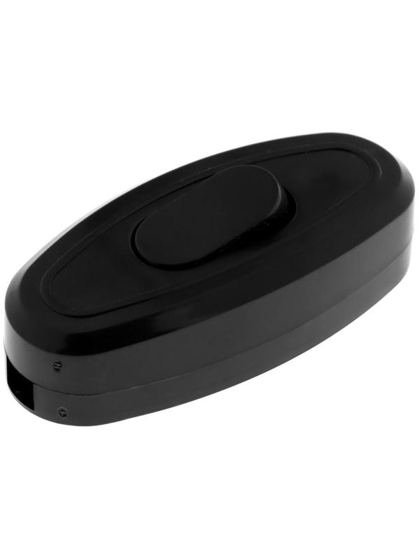 Выключатель на шнур 6 А, 250 В, черный