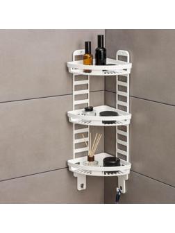 Полка угловая «Трансформер», 25×18×58 см, цвет белый