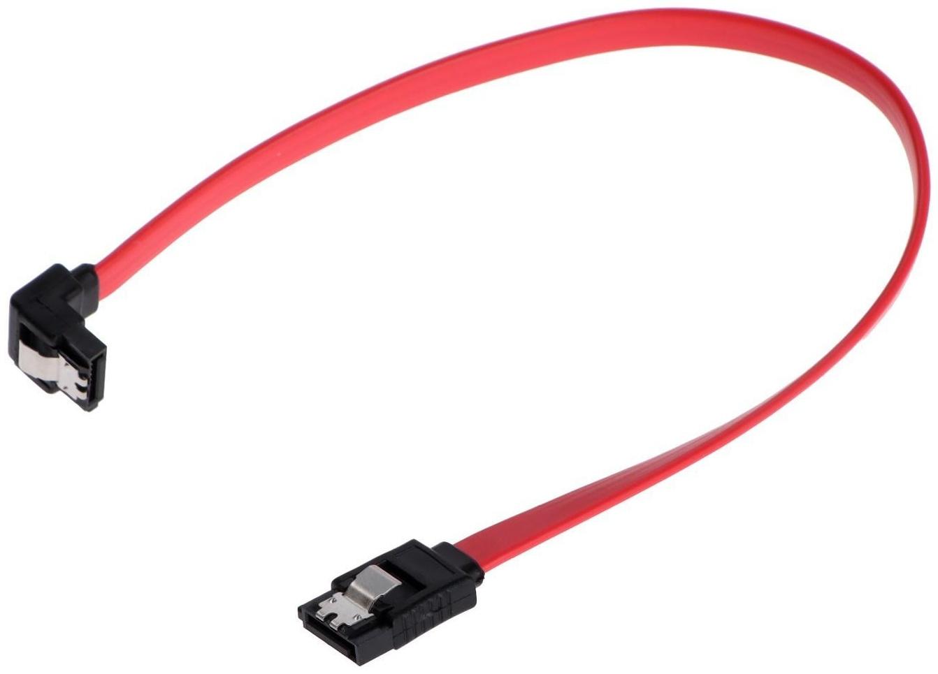 Кабель интерфейсный Cablexpert CC-SATAM-DATA90-0.3M, SATA 7pin/7pin, защелка, угловой,0.3М