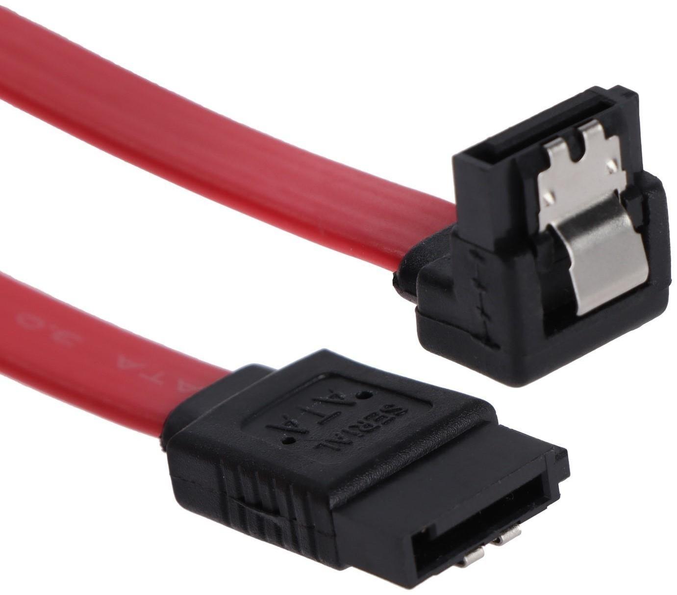 Кабель интерфейсный Cablexpert CC-SATAM-DATA90-0.3M, SATA 7pin/7pin, защелка, угловой,0.3М