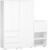 Шкаф 2х ств КЕОС с выдвижной штангой, 600х400х1800,  Белый