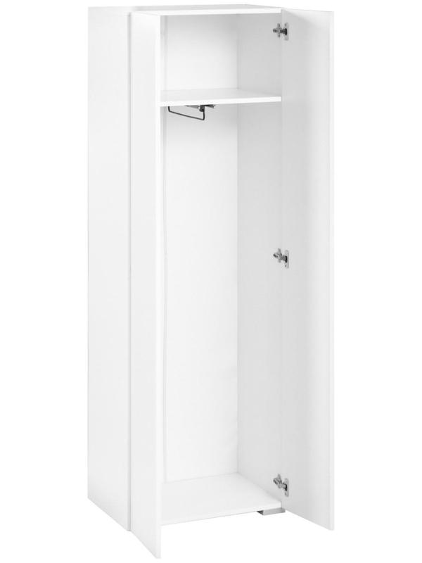 Шкаф 2х ств КЕОС с выдвижной штангой, 600х400х1800,  Белый