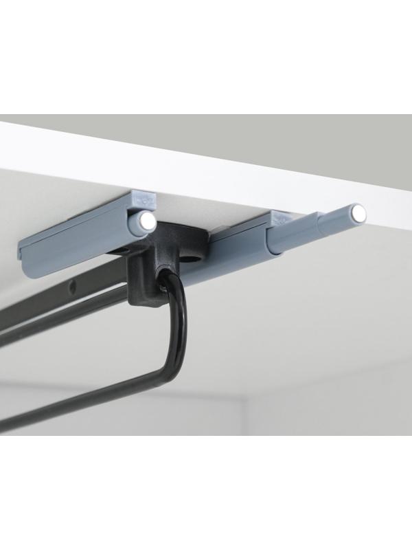 Шкаф 2х ств КЕОС с выдвижной штангой, 600х400х1800,  Белый