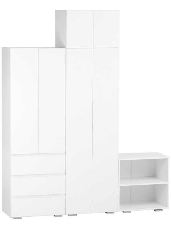 Шкаф 2х ств КЕОС с выдвижной штангой, 600х400х1800,  Белый