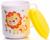 Кружка детская с крышкой, 200 мл., «Лев», цвет желтый