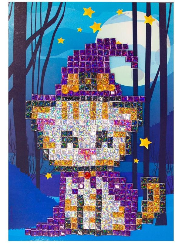 Стикерная мозаика «Волшебный кот», EVA стикеры + стразы