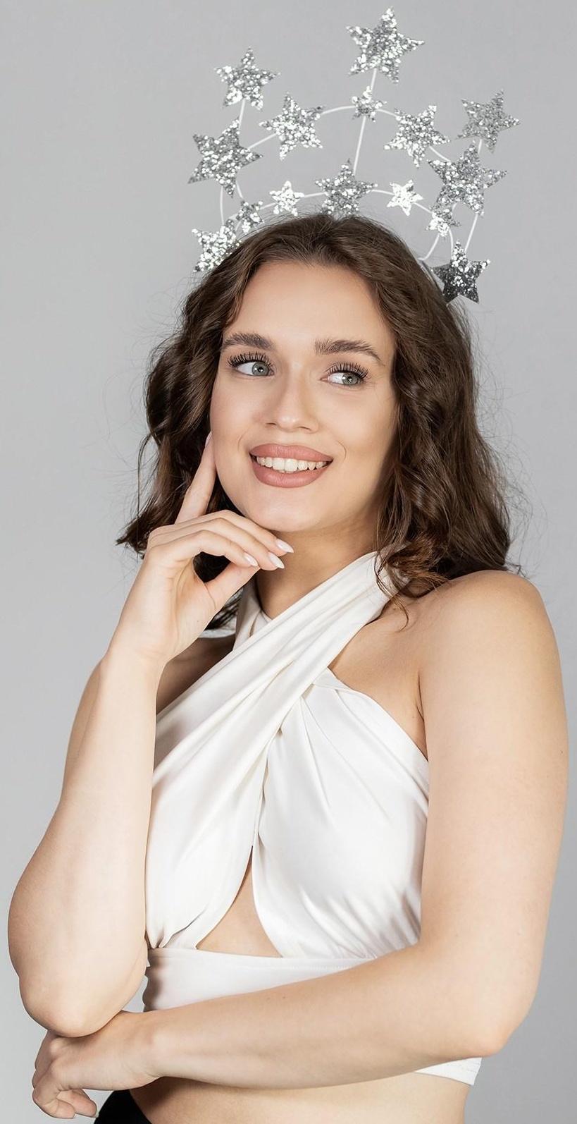 Карнавальный ободок «Звёзды», серебро