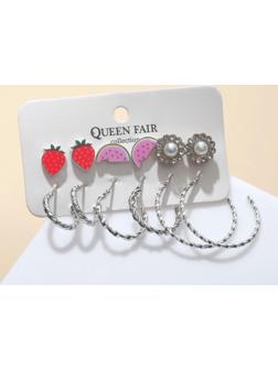 Набор серьги 6пар 