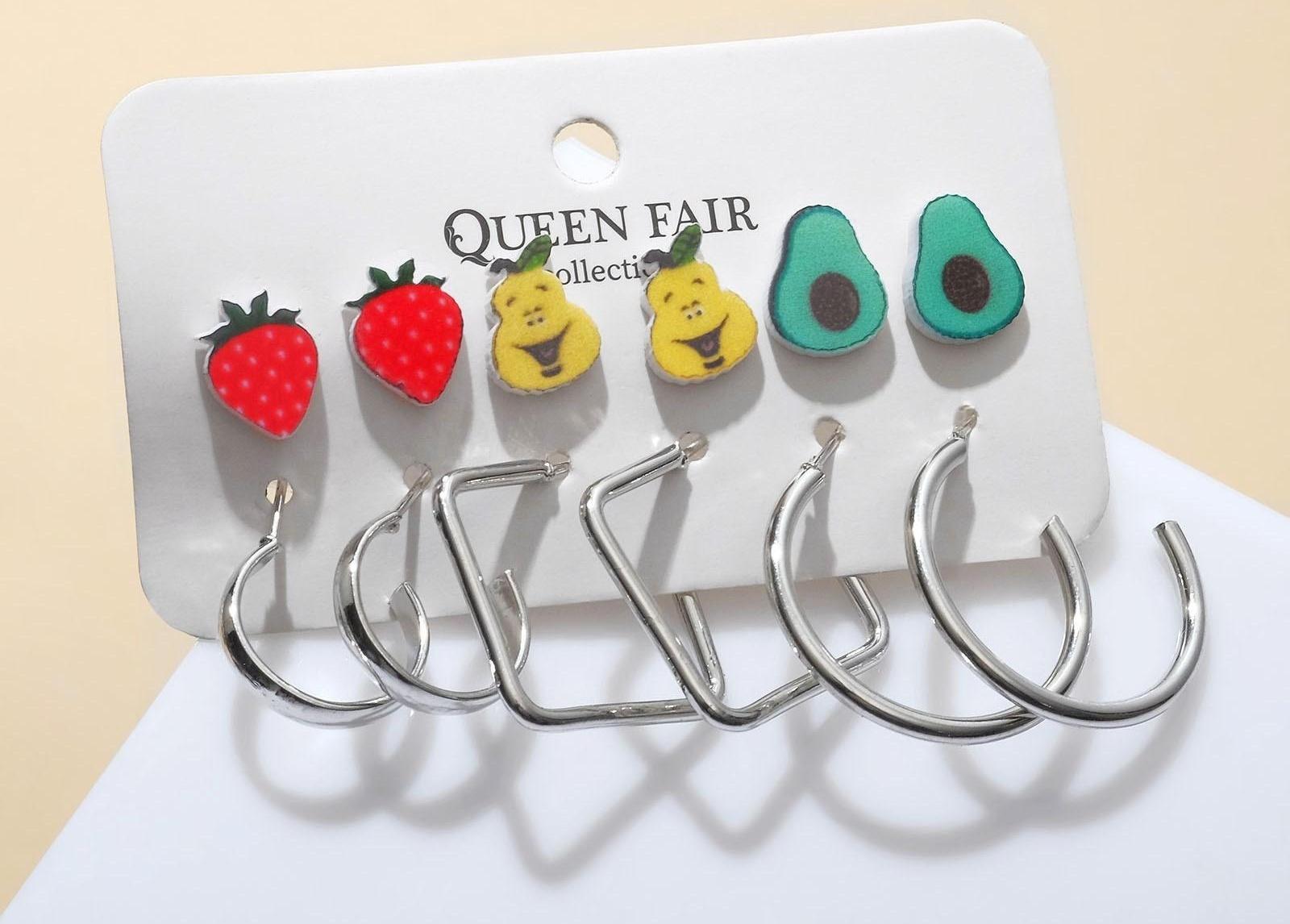 Набор серьги 6пар 