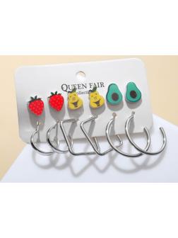 Набор серьги 6пар 