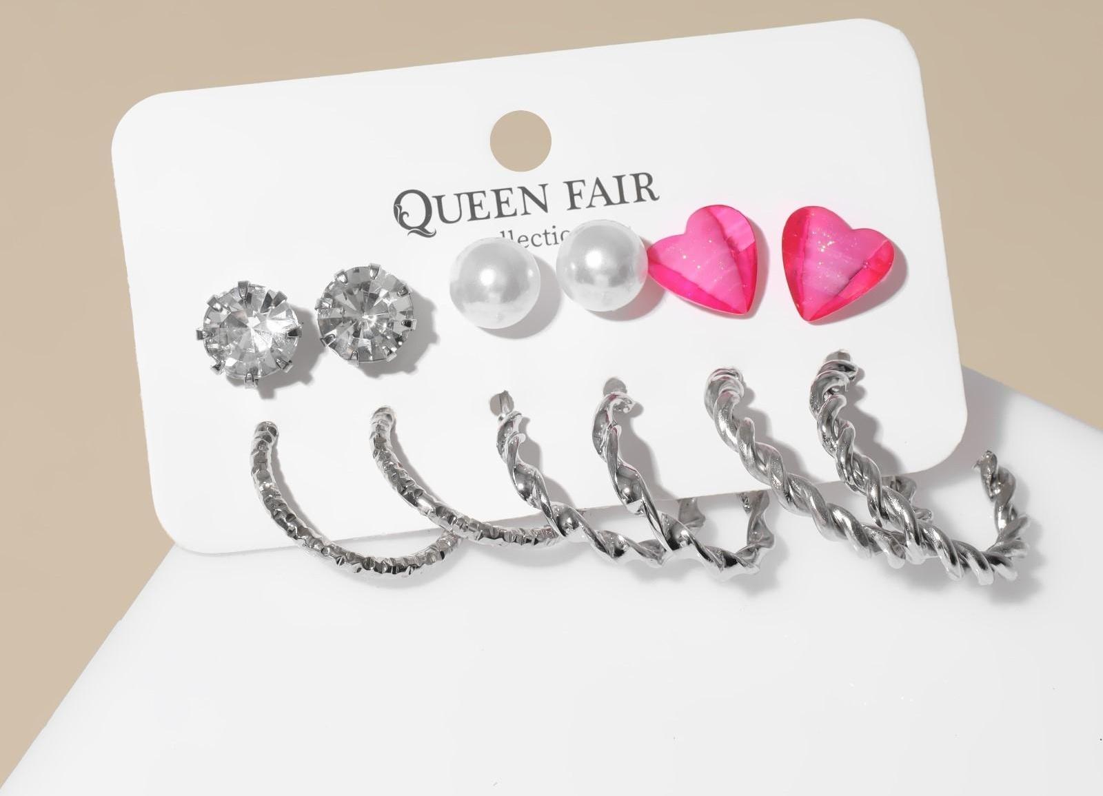 Набор серьги 6 пар 