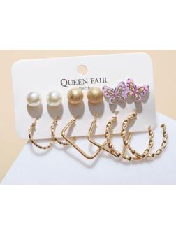 Набор серьги 6 пар 